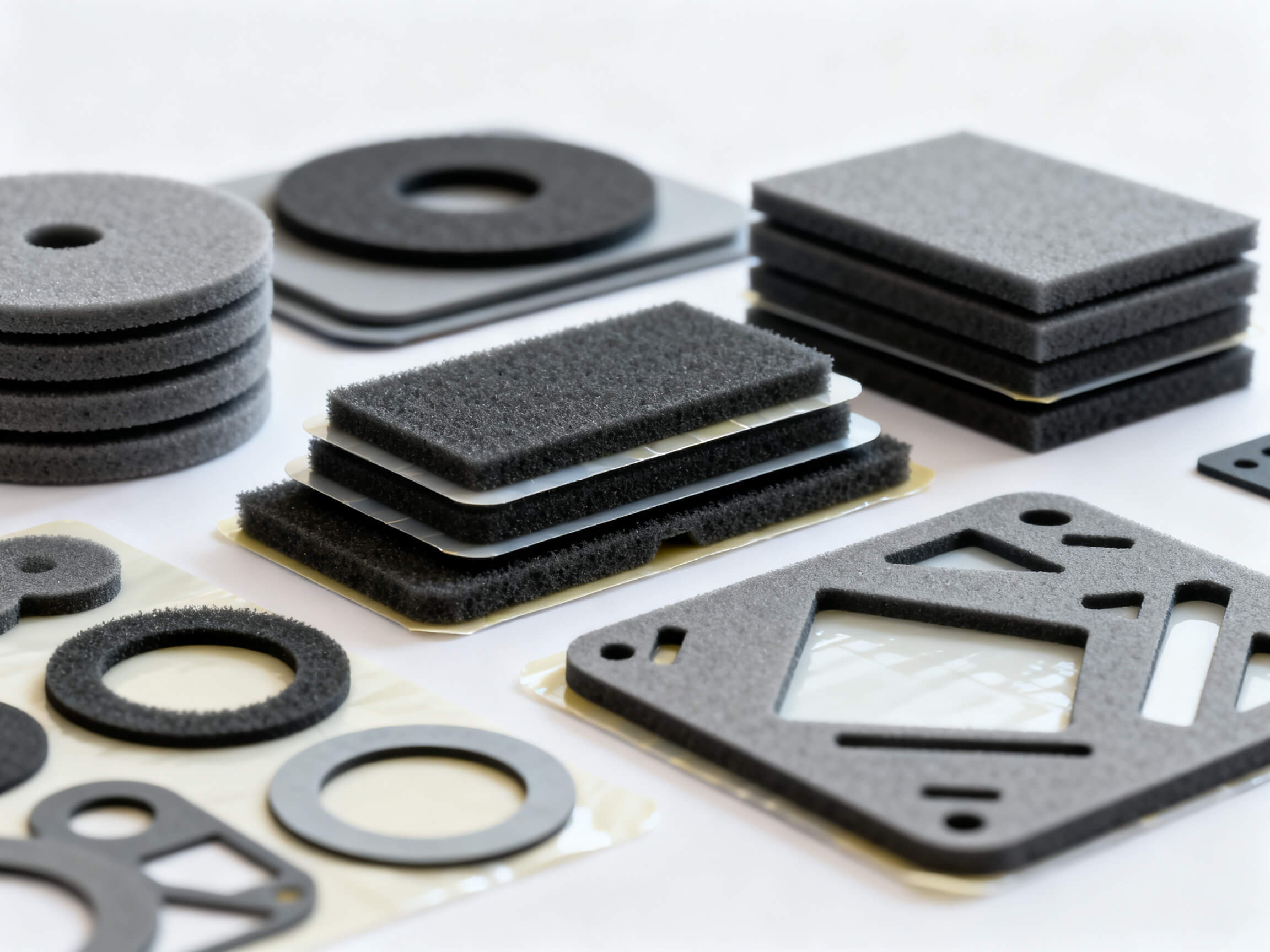 Precision die-cut adhesive gaskets and foam parts