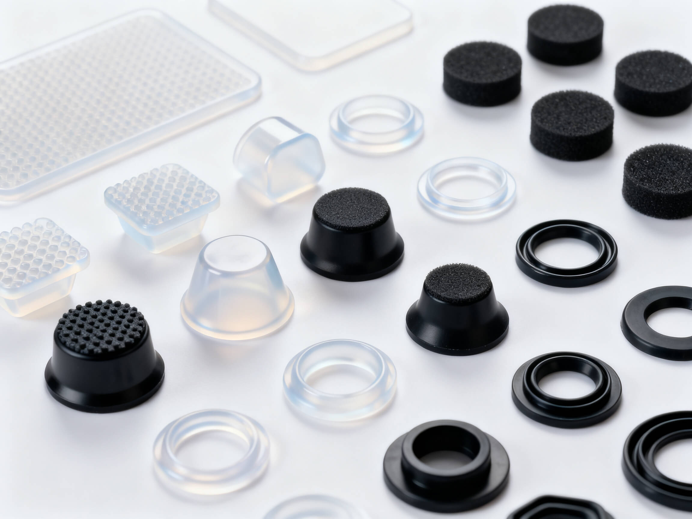 Custom silicone rubber anti-slip pads and gaskets